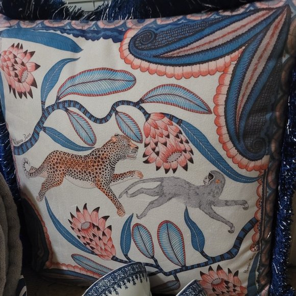 The Savana Dance by Hermès styled Velour Pillows